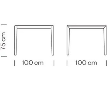 DALTON 614 - Square ash table by Et al. - view 3